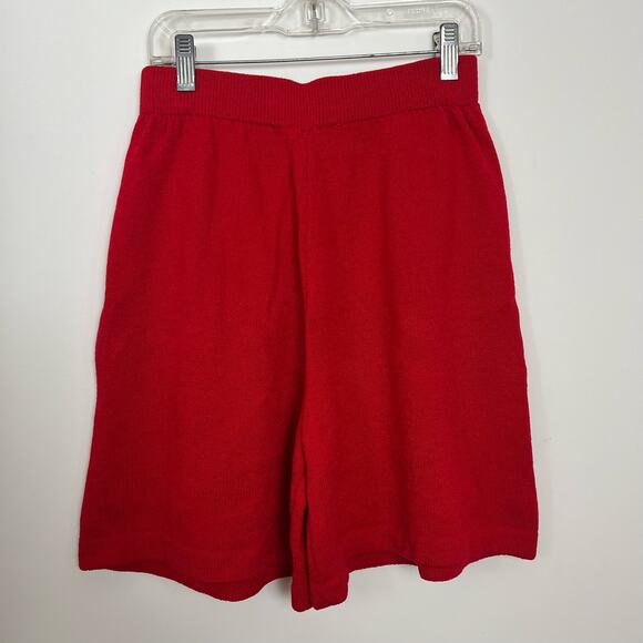 ST. JOHN COLLECTION by Marie Gray Red Knit Shorts - Picture 4 of 7